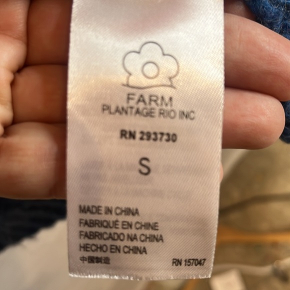 Farm Rio  Chunky Rainbow Stripe Colorblocked Chunky Cardigan Small - Picture 10 of 12